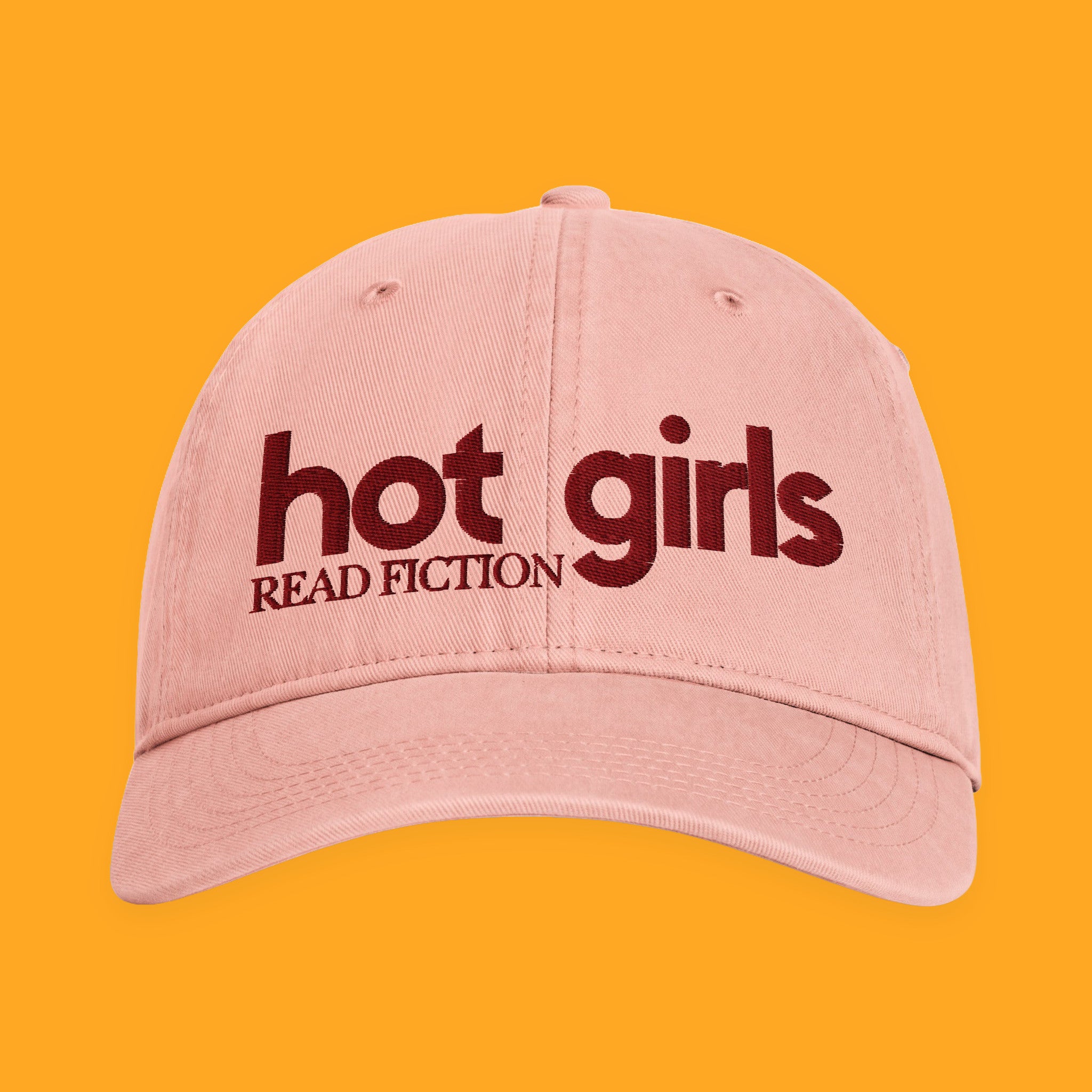 Hot Girls Read Fiction Embroidered Coastal Washed Cap with embroidered "Hot Girls Read Fiction" design — view 9 of 20