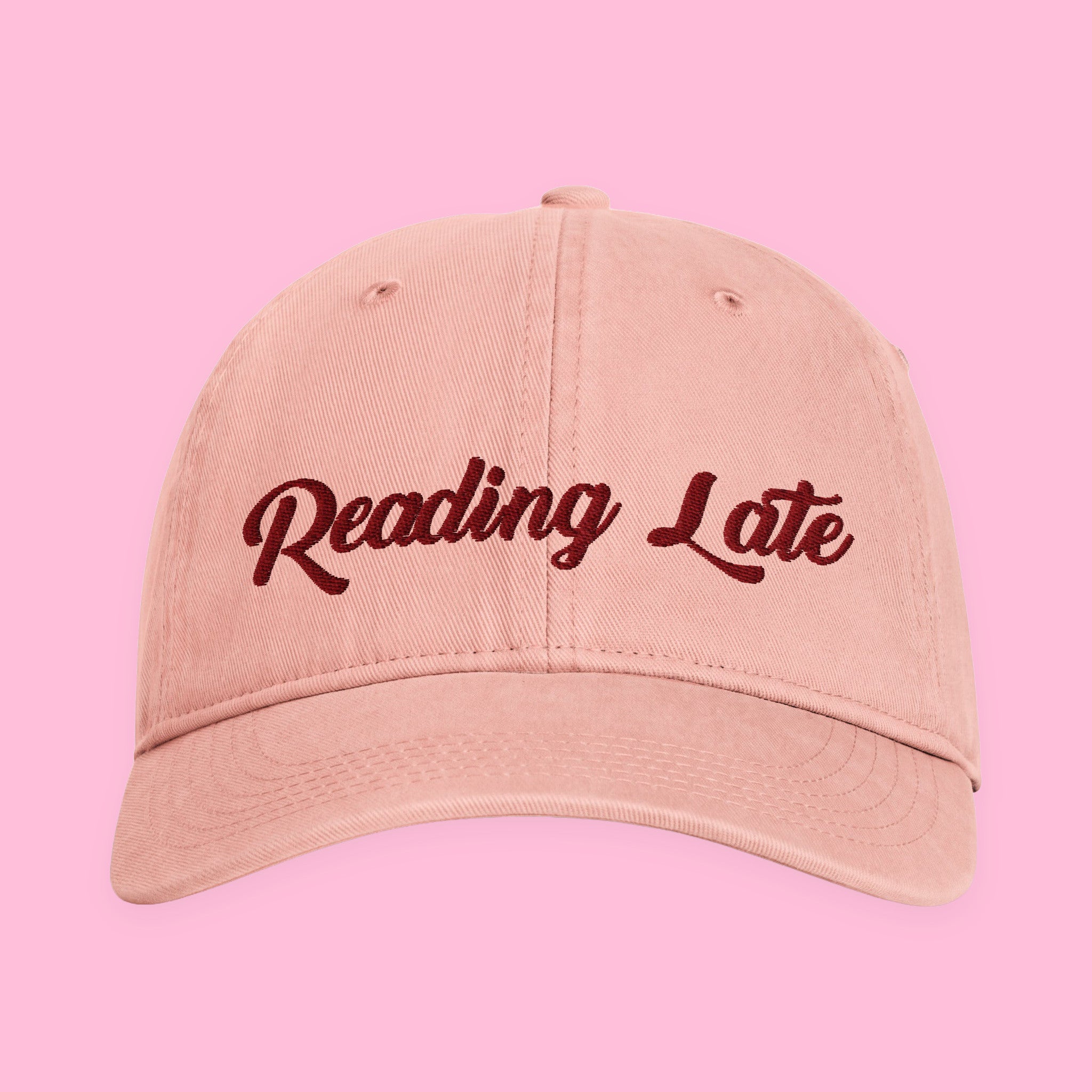 Reading Late Embroidered Coastal Washed Cap with embroidered "Reading Late" design — view 6 of 17