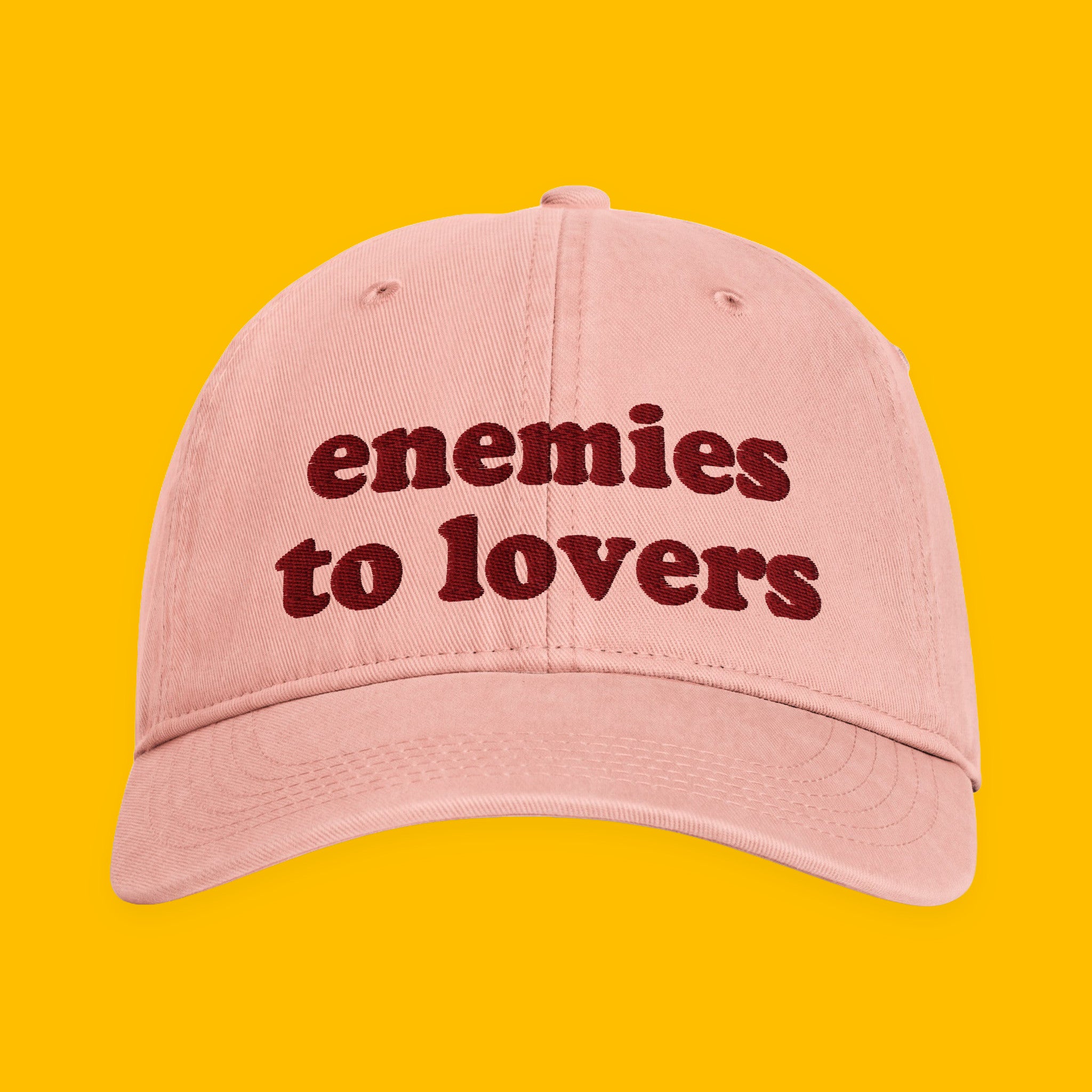 Enemies to Lovers Embroidered Coastal Washed Cap with embroidered "Enemies to Lovers" design — view 6 of 17