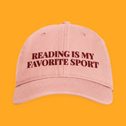 Reading Is My Favorite Sport Embroidered Coastal Washed Cap — view 9 of 20