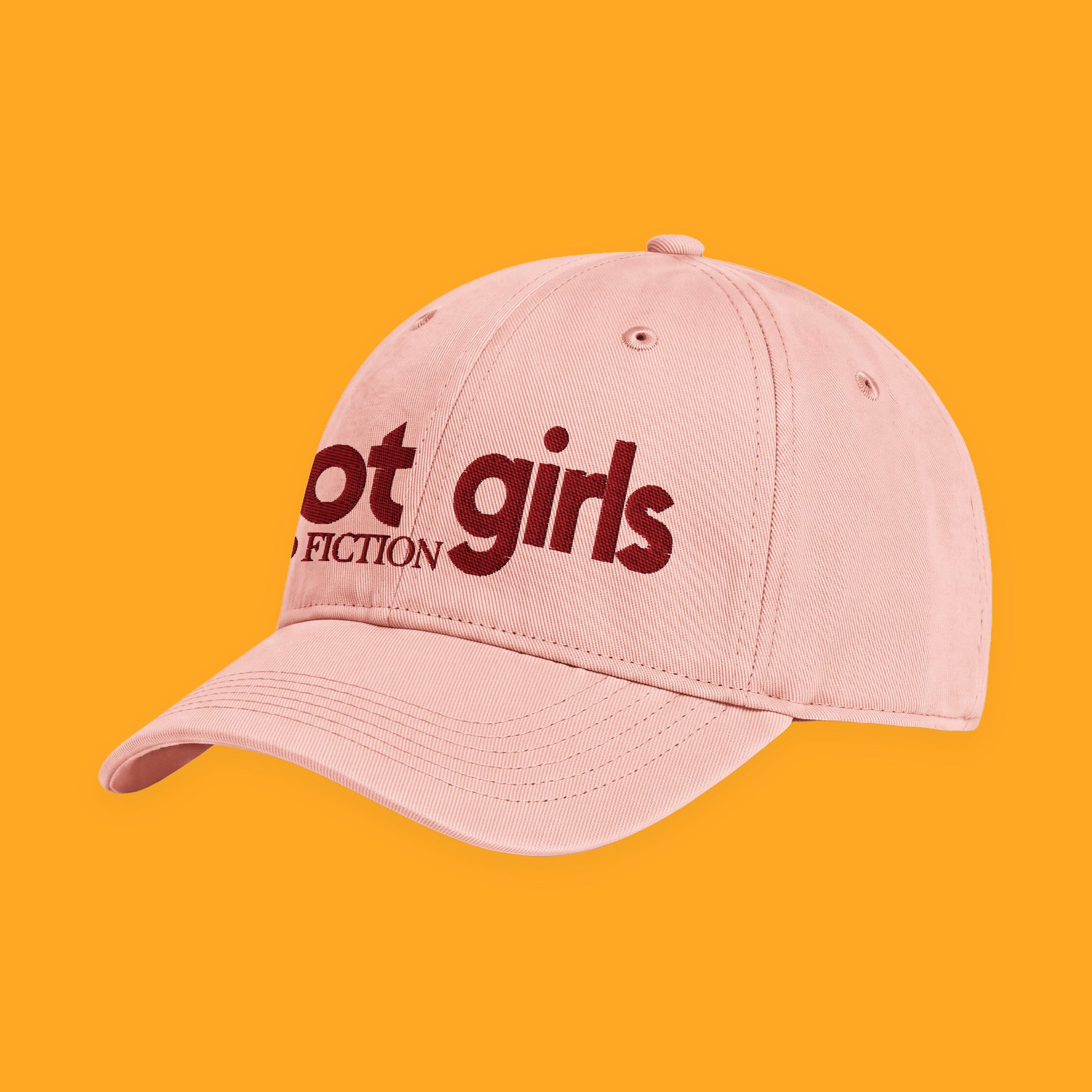 Hot Girls Read Fiction Embroidered Coastal Washed Cap with embroidered "Hot Girls Read Fiction" design — view 11 of 20