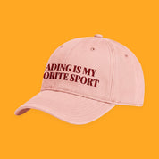 Reading Is My Favorite Sport Embroidered Coastal Washed Cap — view 11 of 20