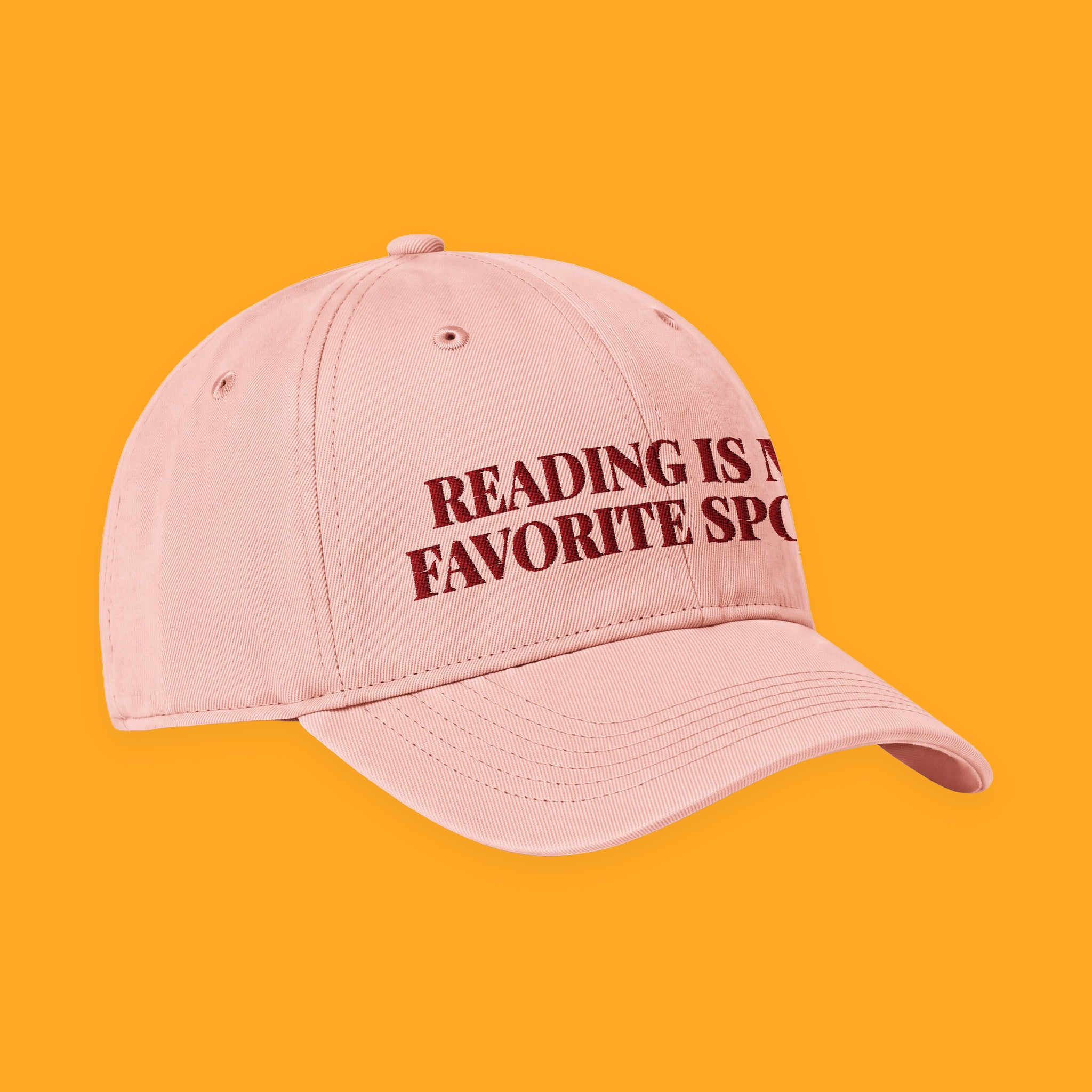 Reading Is My Favorite Sport Embroidered Coastal Washed Cap — view 12 of 20