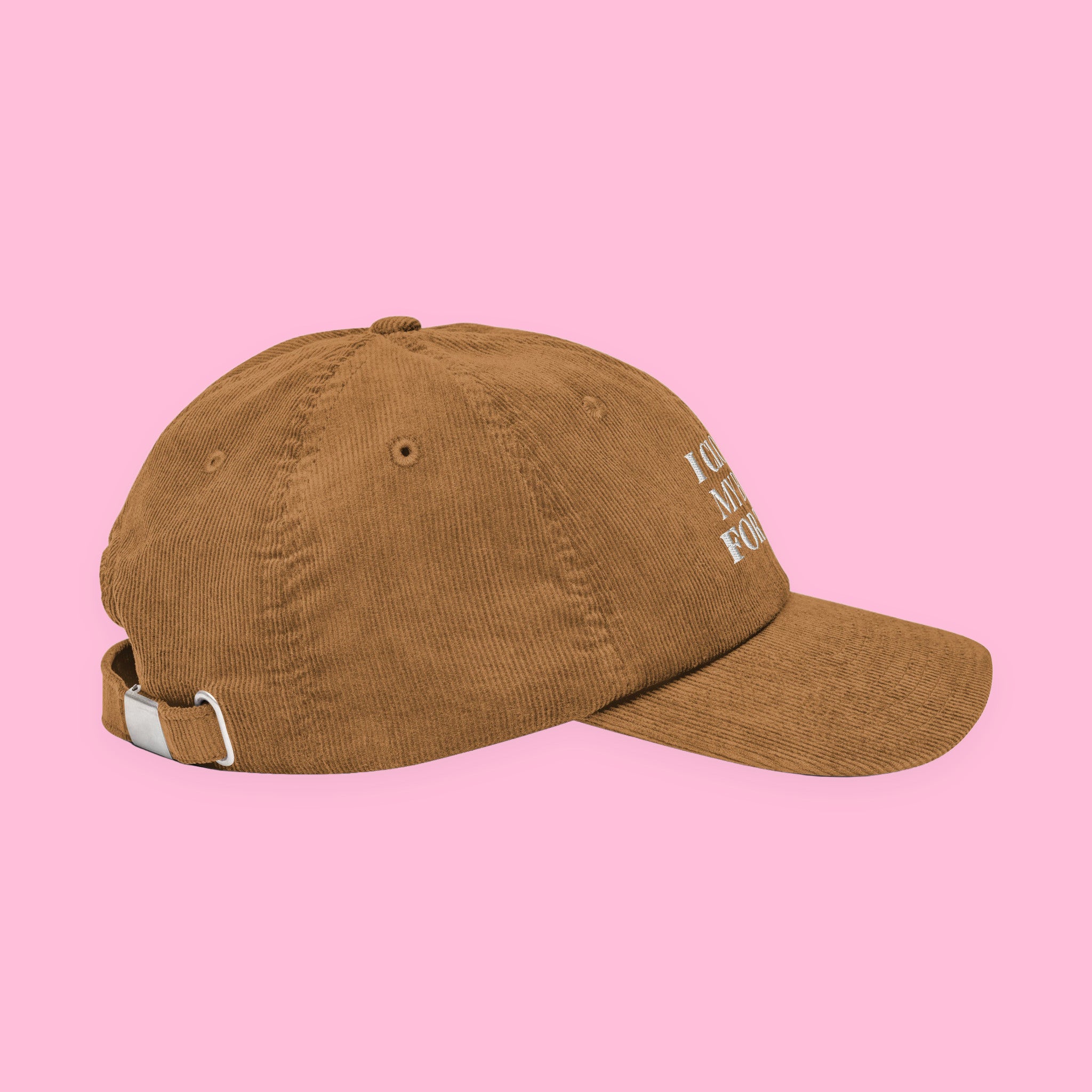 I Closed My Book for This Embroidered Corduroy Hat with embroidered "I Closed My Book for This" design — view 18 of 19
