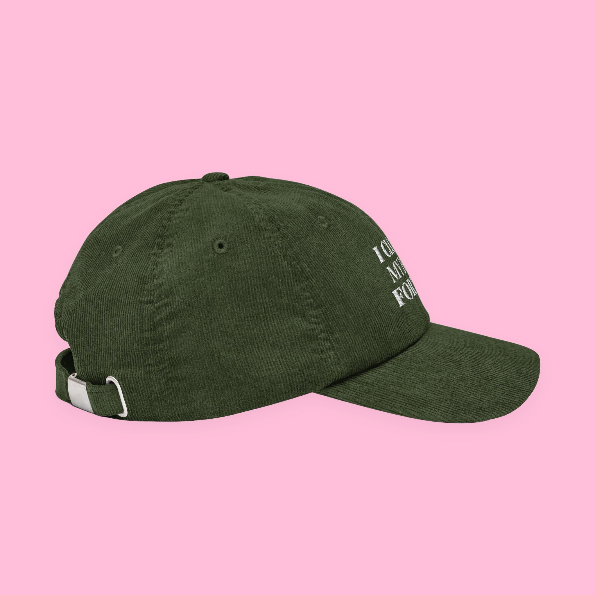 I Closed My Book for This Embroidered Corduroy Hat with embroidered "I Closed My Book for This" design — view 12 of 19