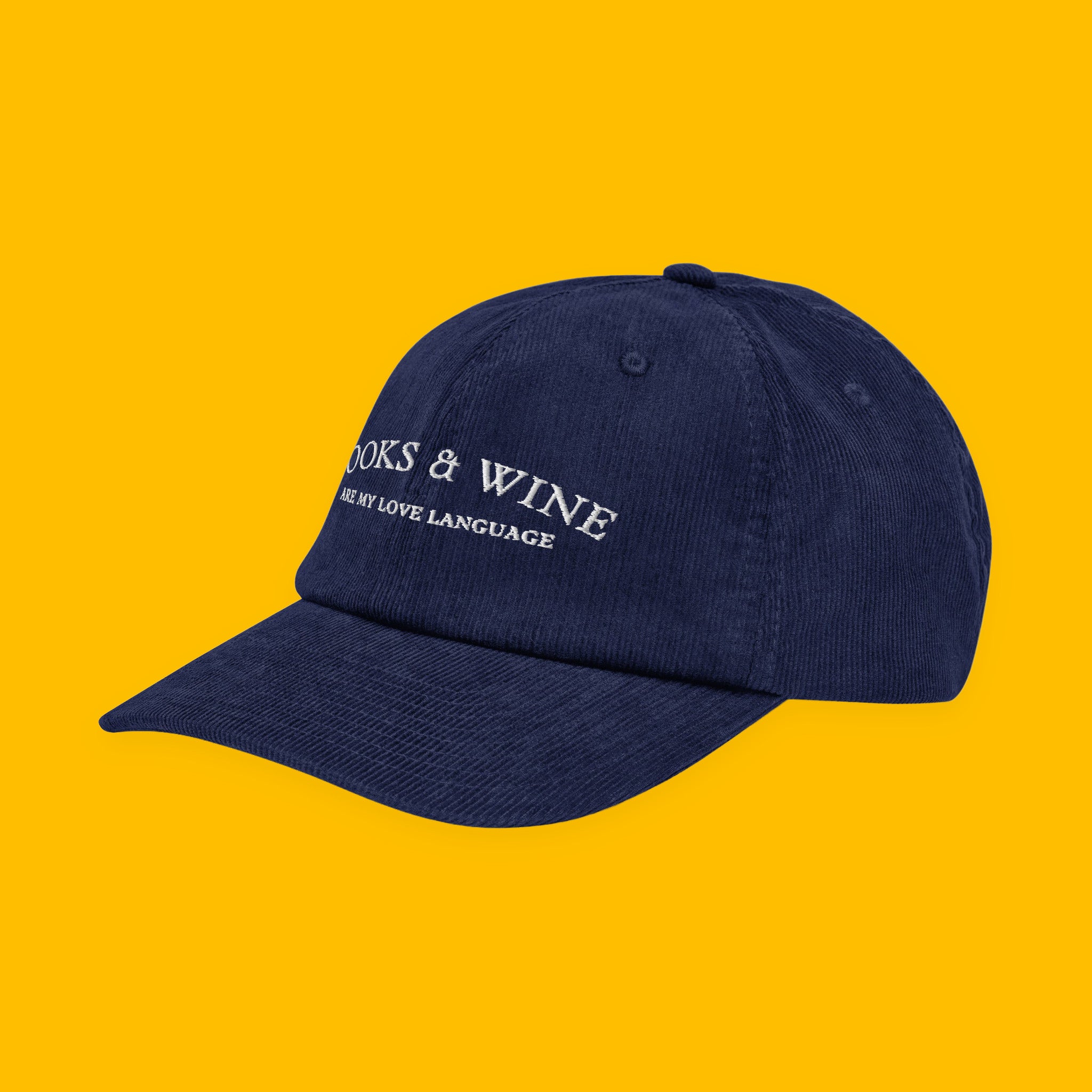 Books & Wine Embroidered Corduroy Hat with embroidered "Books & Wine" design — view 7 of 21