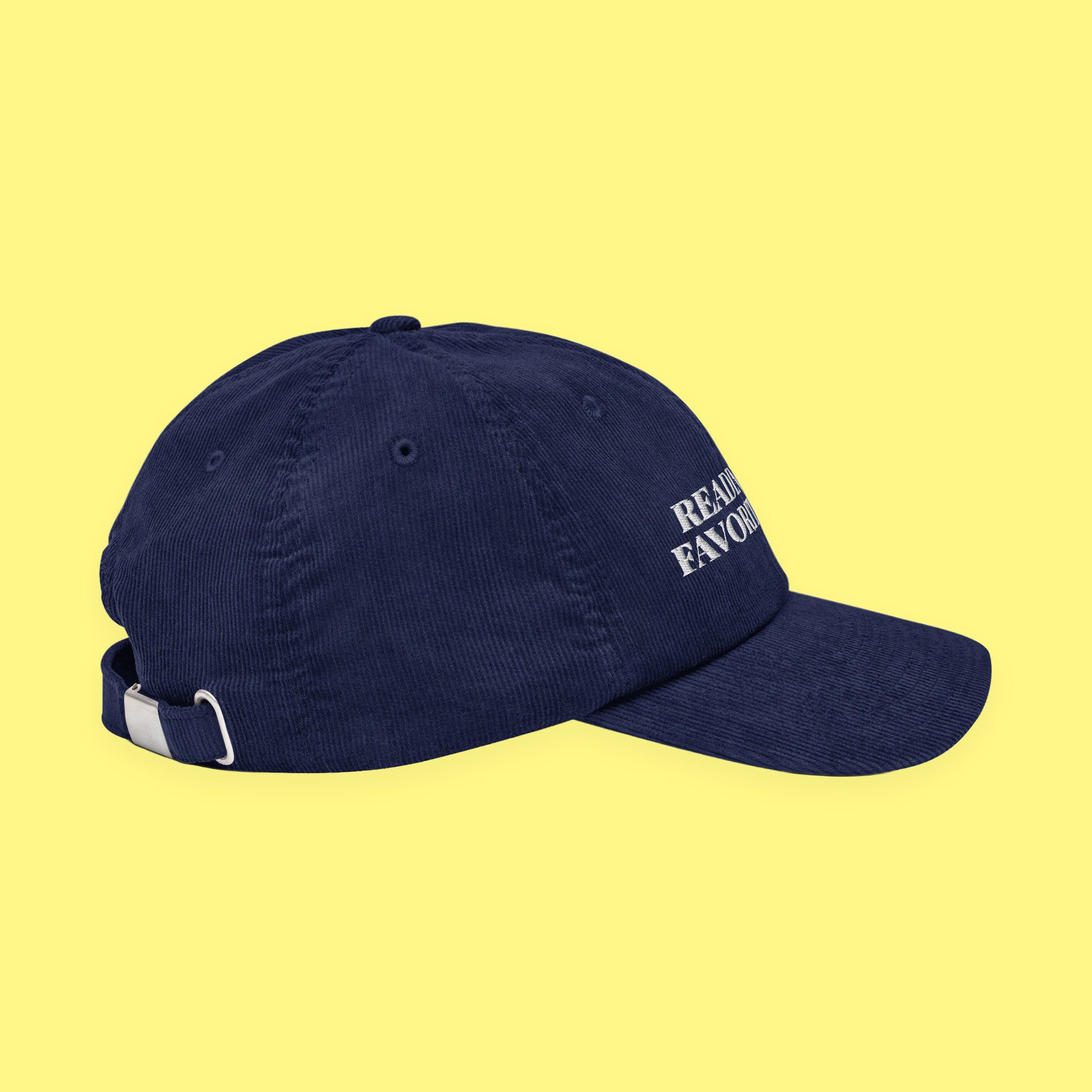Reading Is My Favorite Sport Embroidered Corduroy Hat with embroidered "Reading Is My Favorite Sport" design — view 5 of 18