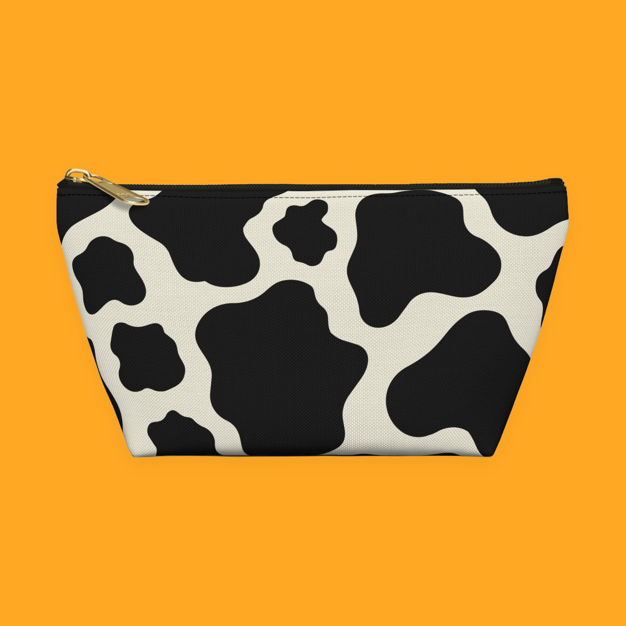 Cow Print Accessory Pouch T Bottom Cosmetic & Travel Organizer