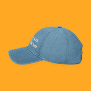 I Put My Book Down to Be Here Embroidered Denim Hat with embroidered "I Put My Book Down to Be Here" design — view 4 of 7