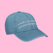 A Book a Day Embroidered Denim Hat with embroidered "A Book a Day" design — view 7 of 7