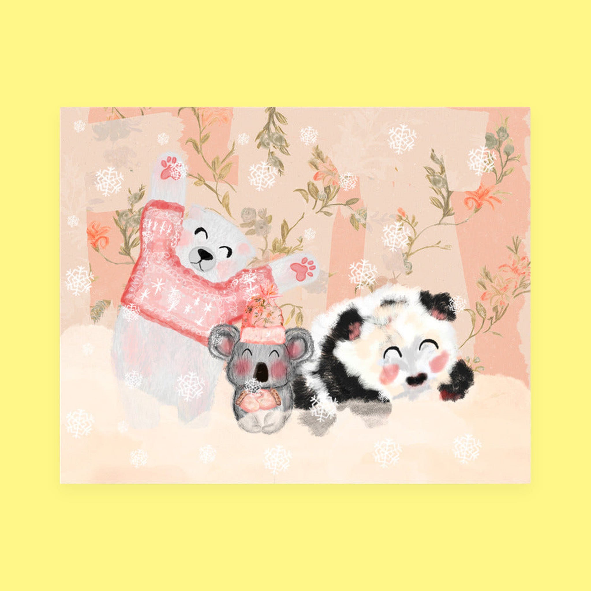 Bear Friends Fine Art Print with original hand-painted artwork — view 6 of 6