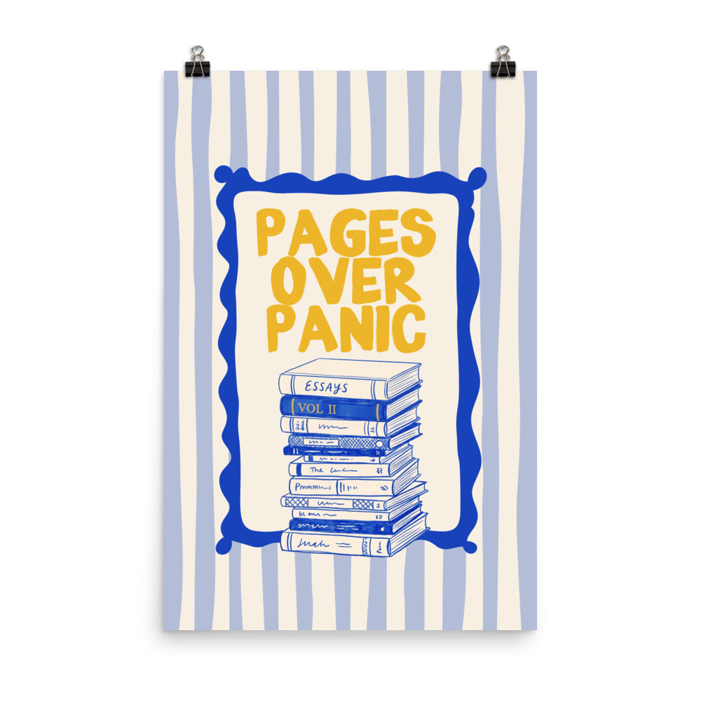Pages Over Panic Poster with the "Pages Over Panic" design — view 5 of 5