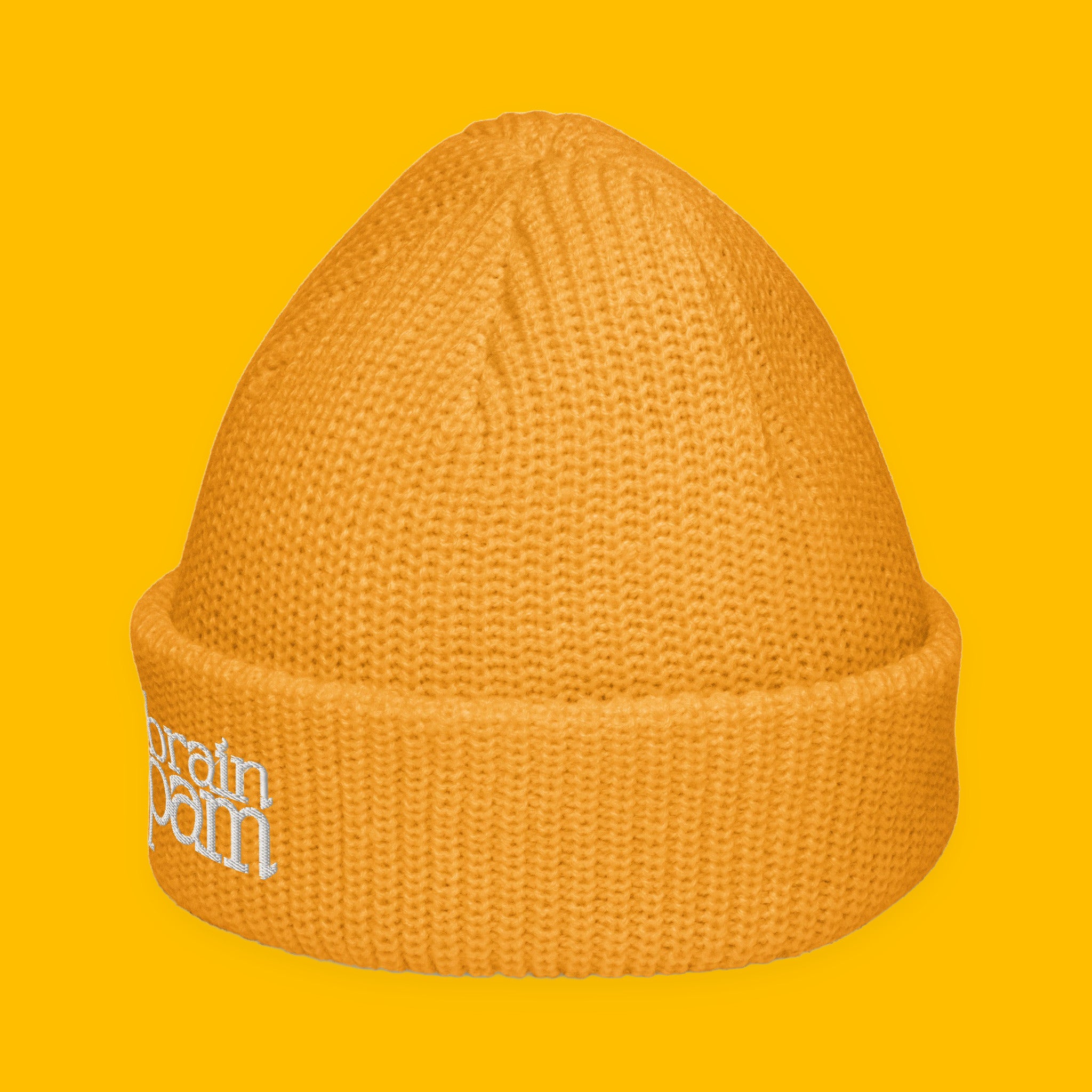 Brain Spam Embroidered Fisherman Beanie with embroidered "Brain Spam" design — view 9 of 10