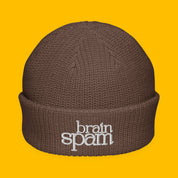Brain Spam Embroidered Fisherman Beanie with embroidered "Brain Spam" design — view 5 of 10