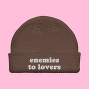 Enemies to Lovers Embroidered Fisherman Beanie with embroidered "Enemies to Lovers" design — view 6 of 7