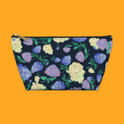Hydrangea Floral Accessory Pouch T-Bottom Makeup Bag