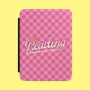 Kindle Case Pink Check 'Reading Is Cheaper Than Therapy' Protective Cover