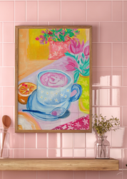 Lattes & Tulips Fine Art Print 🌷