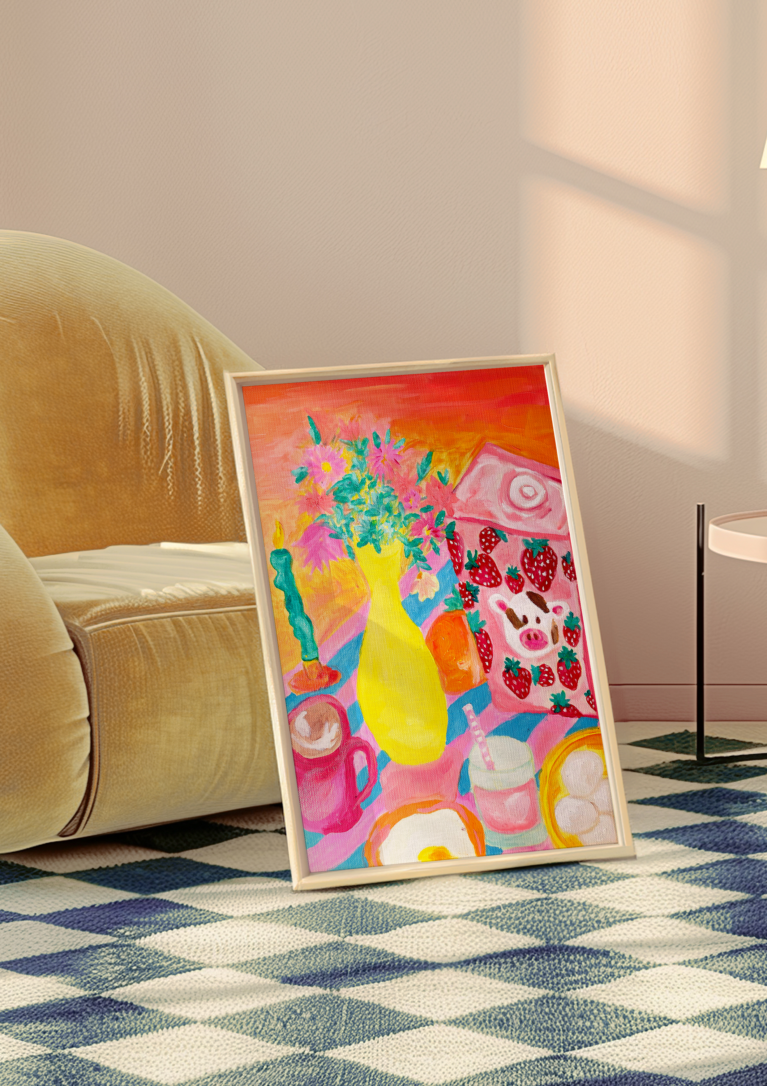 Strawberry Milk Fine Art Print 🍓