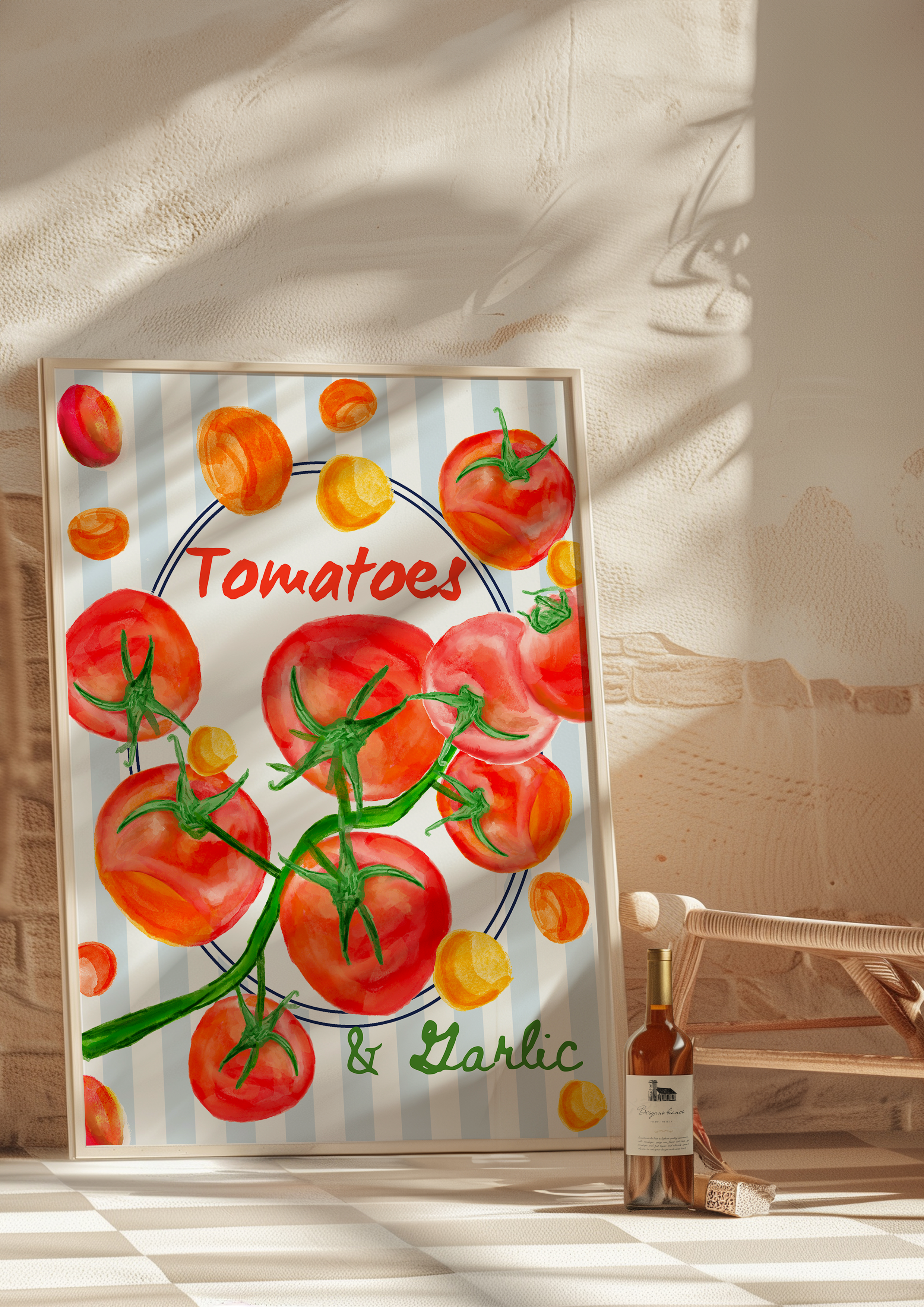 Tomatoes in Garlic Fine Art Print 🌿