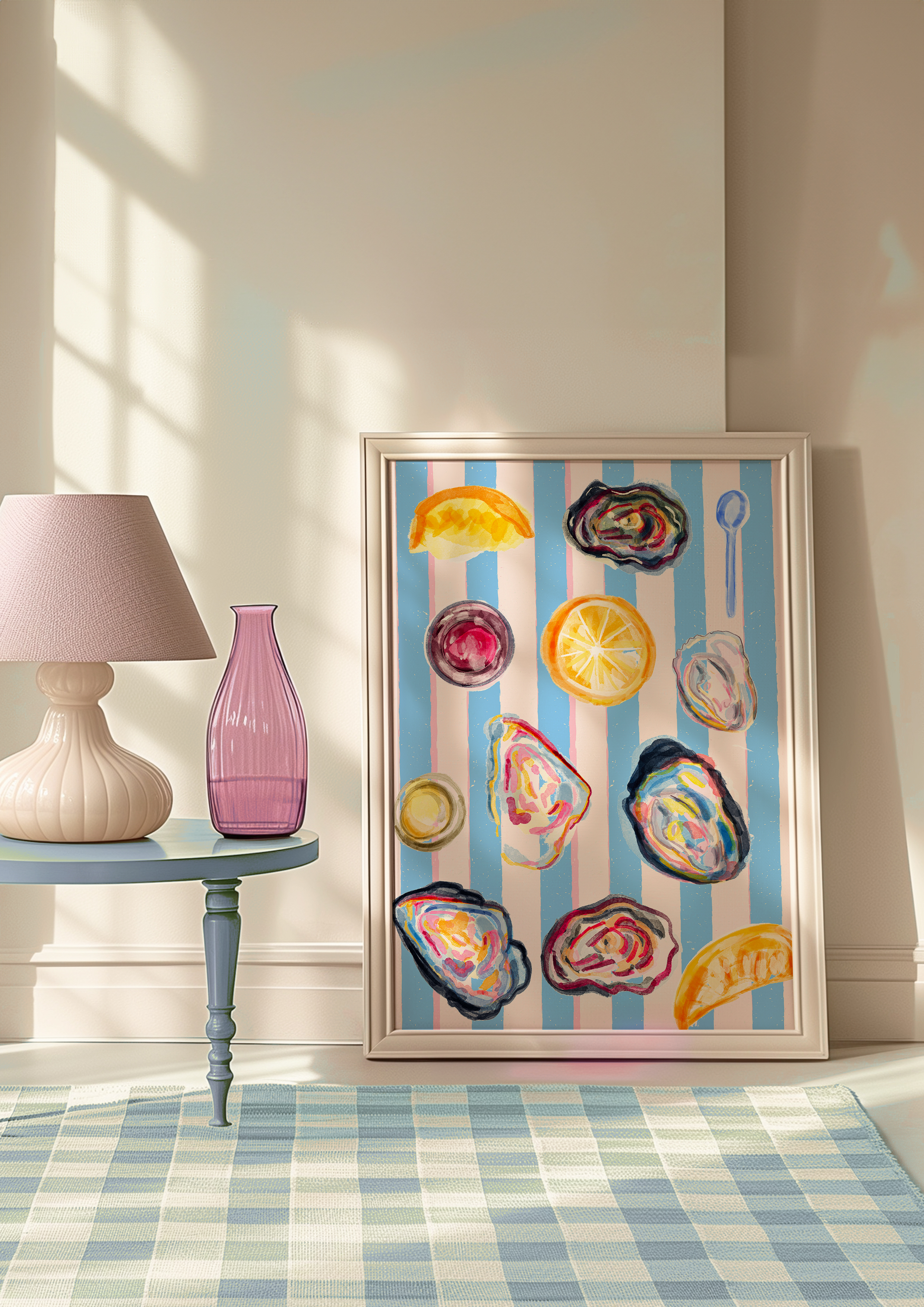 Oyster Stripes Fine Art Print 🦪