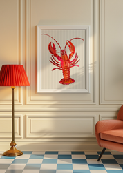 Striped Nautical Lobster 🦞 | Fine Art Print