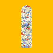 New England Summer in Crème Metal Bookmark with sailboats, lobsters and seaside florals