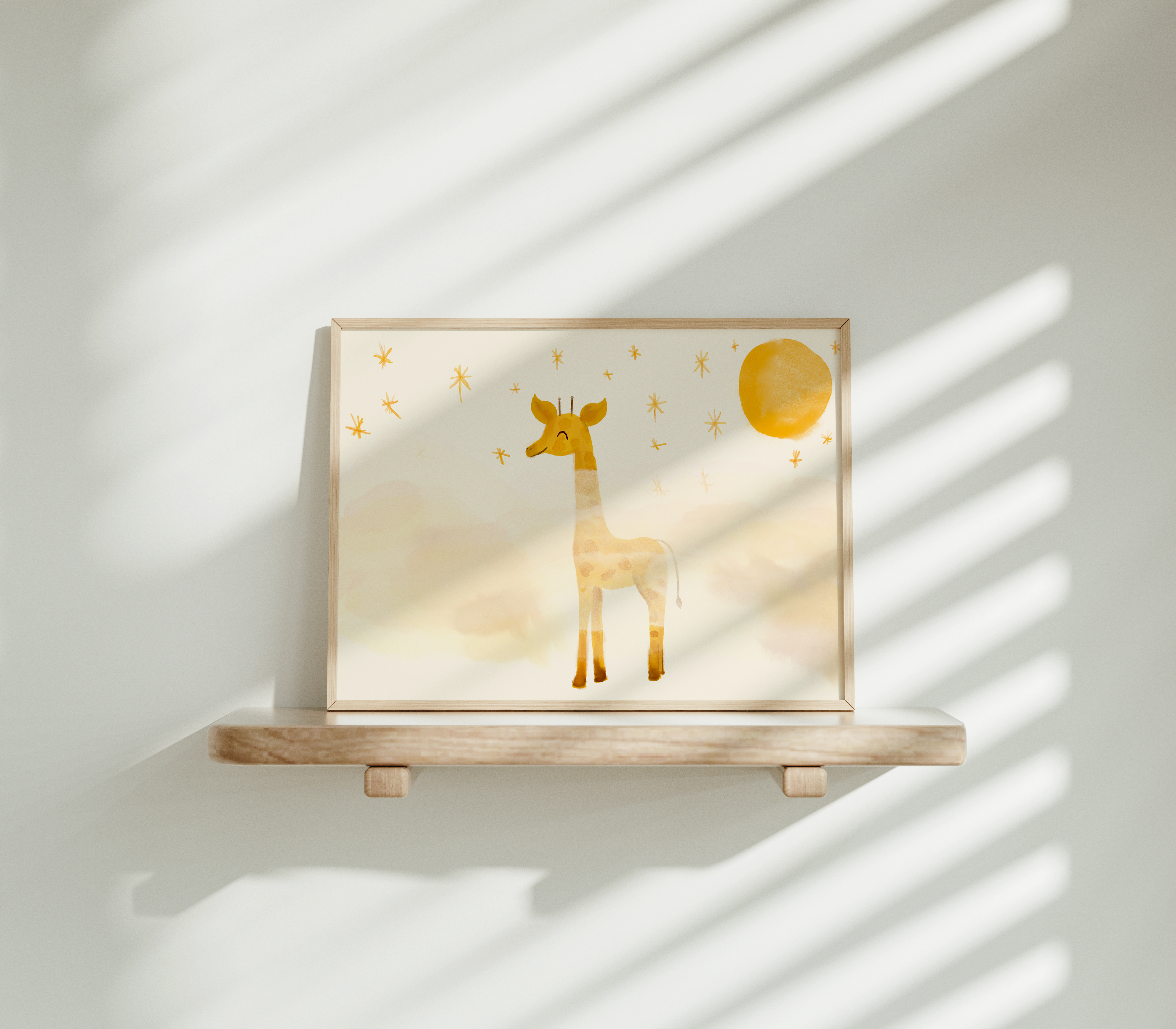 Nursery Baby Giraffe Fine Art Print 🦒