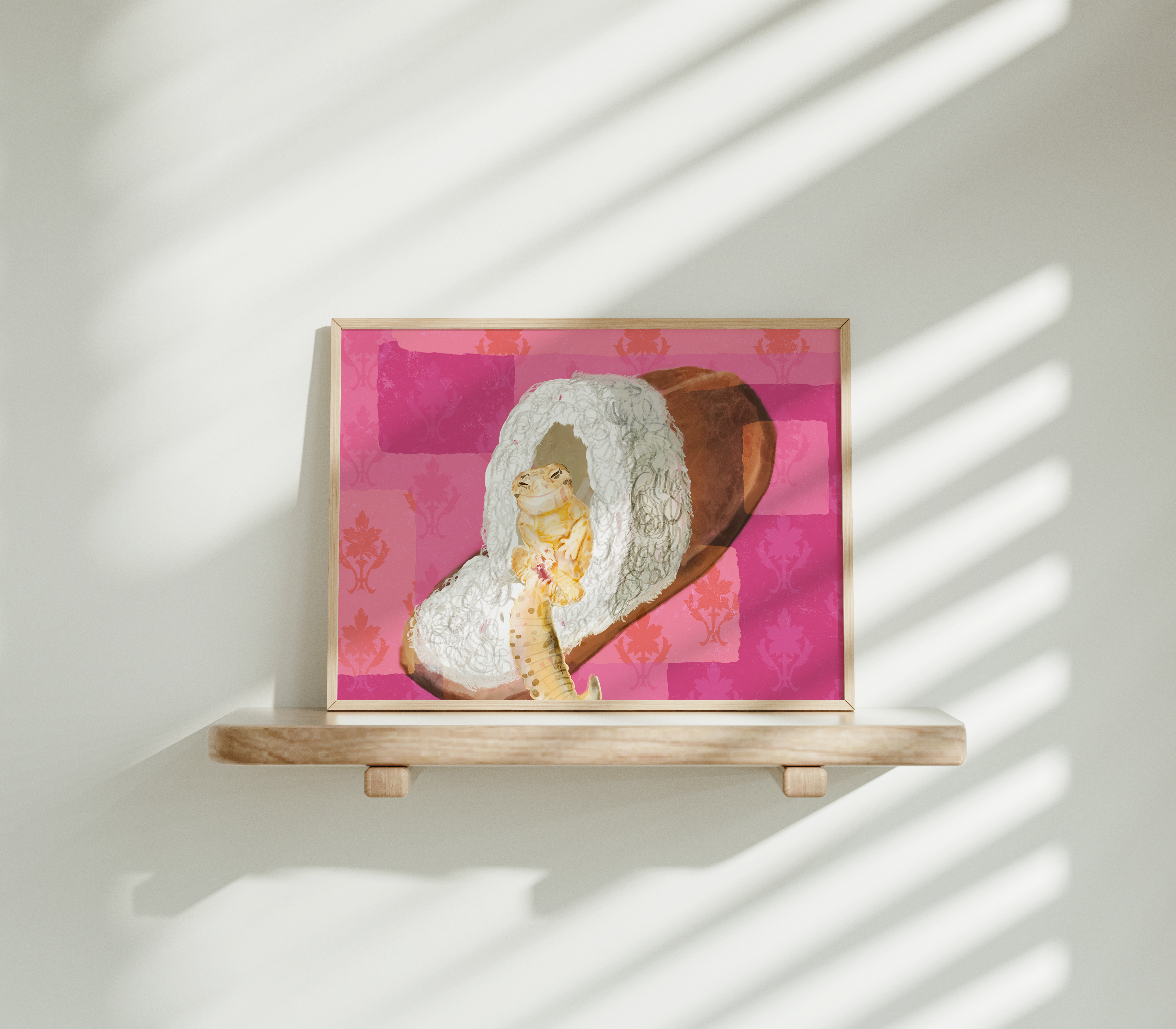 Cute Slipper Gecko Fine Art Print 🦎