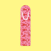 Pink Striped Lobster Metal Bookmark with lobsters