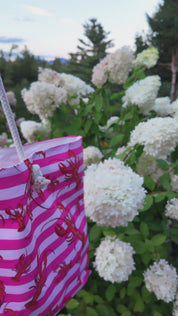 The Weekender Bag | Pink Striped Lobster 🦞