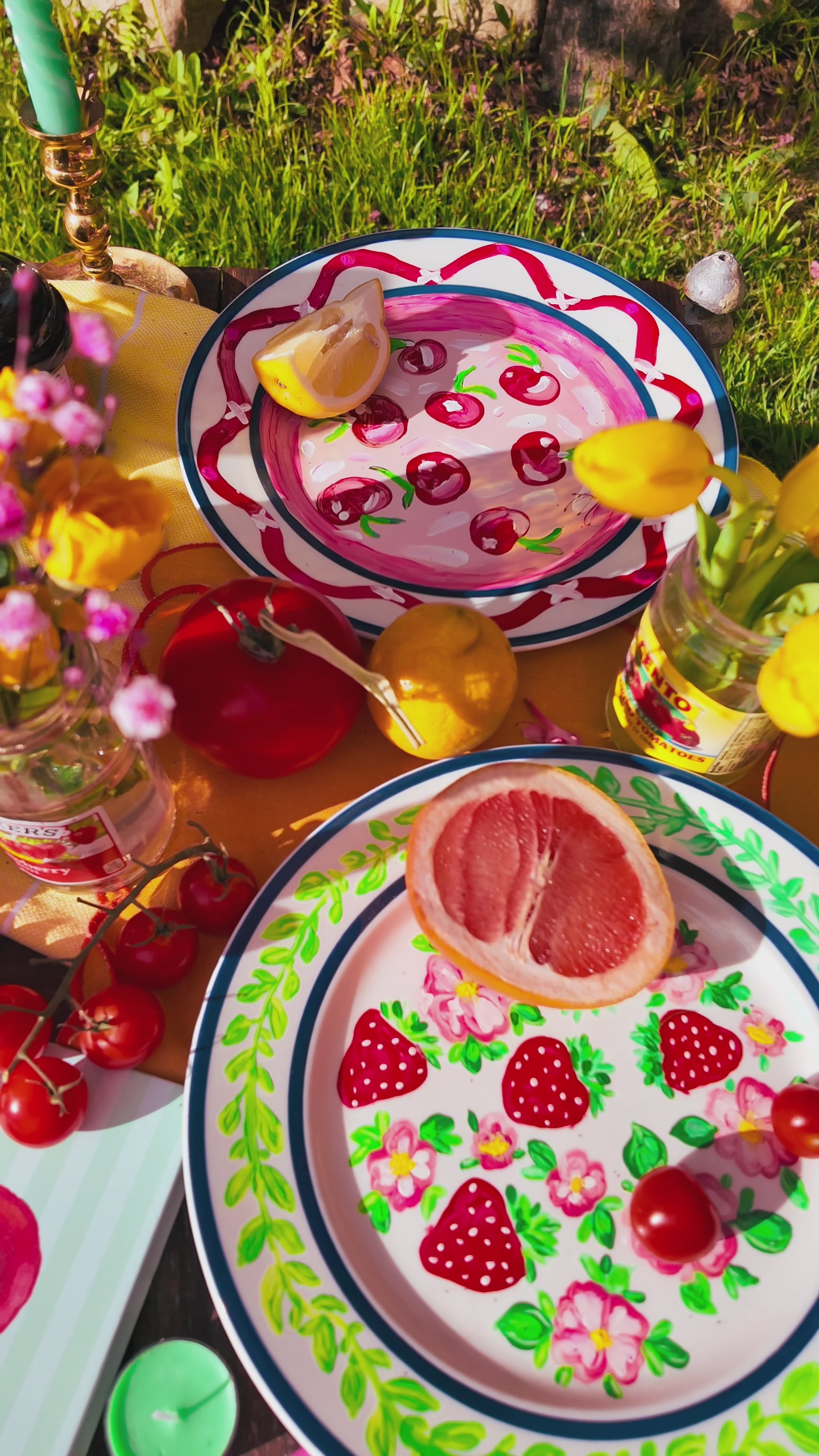 Summer Fruit 6-Piece Dishware Plate Set 🍋