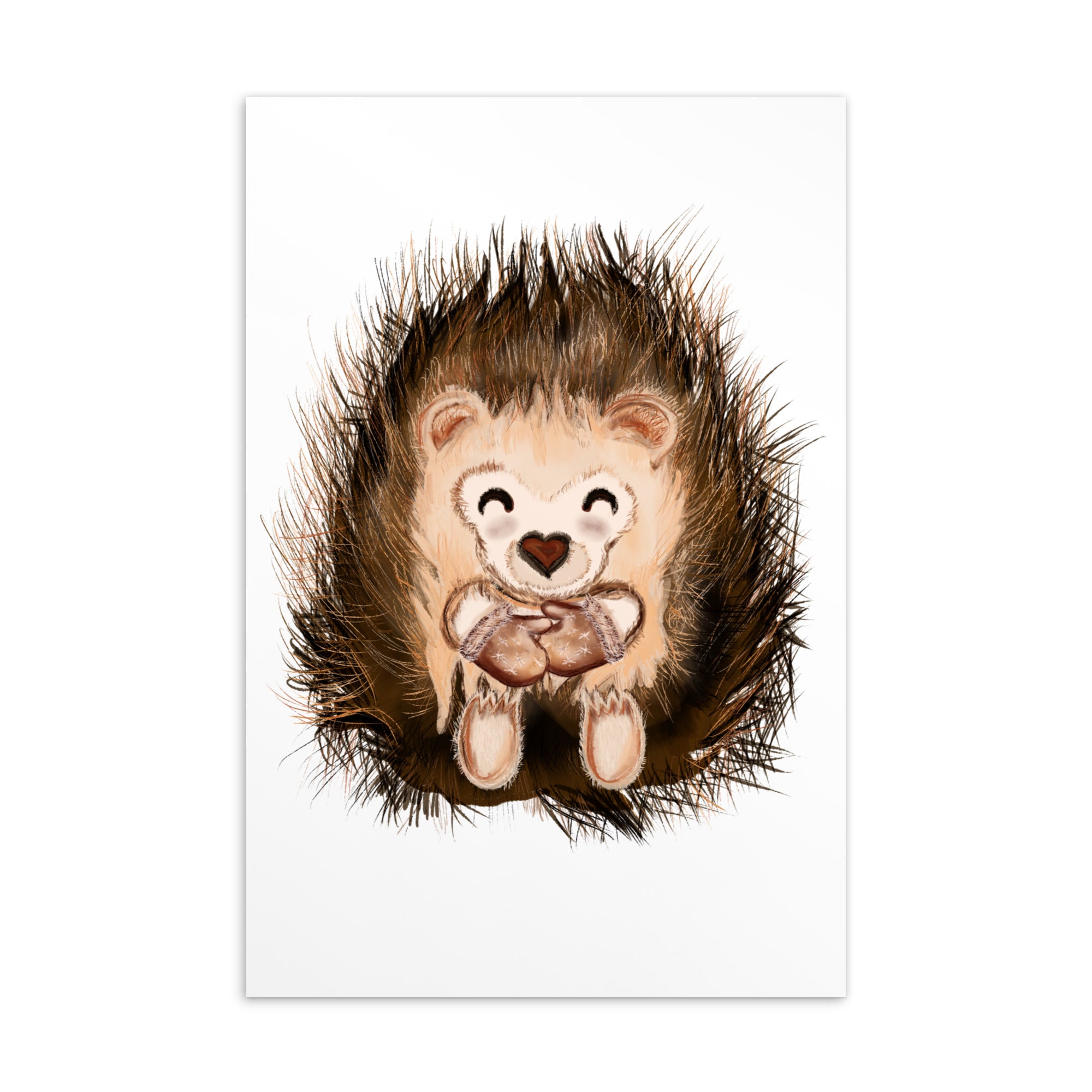 Porcupine Hugs Mini Print