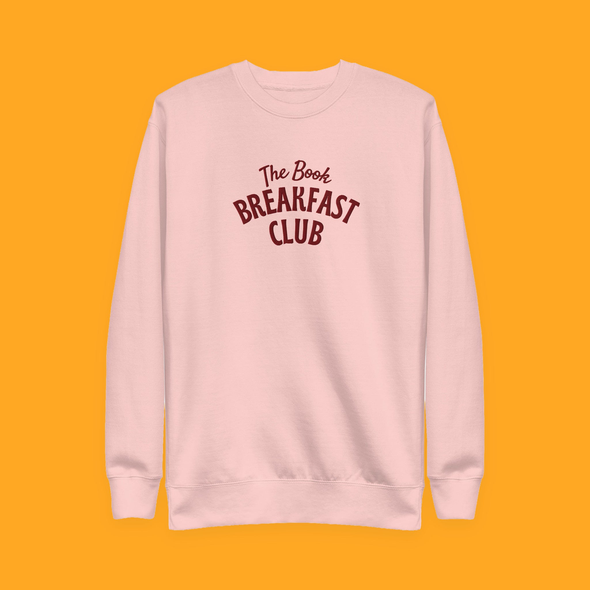 The Book Breakfast Club Embroidered Sweatshirt with embroidered "The Book Breakfast Club" design
