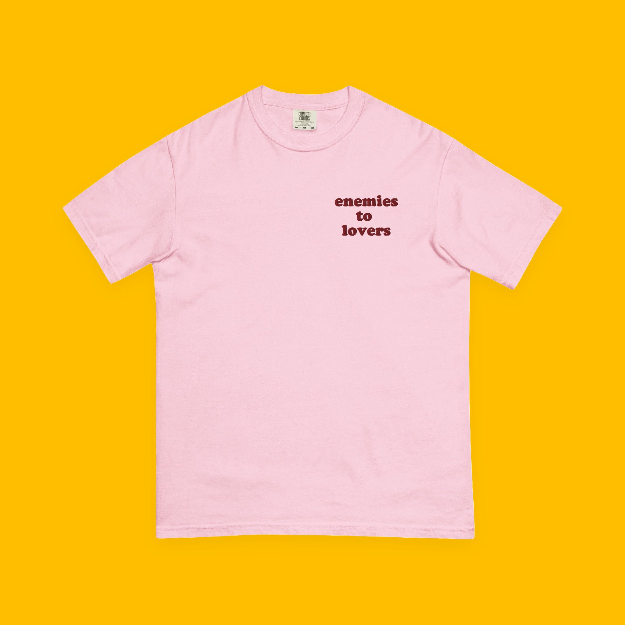 Enemies to Lovers Embroidered Heavyweight Tee with embroidered "Enemies to Lovers" design — view 4 of 11