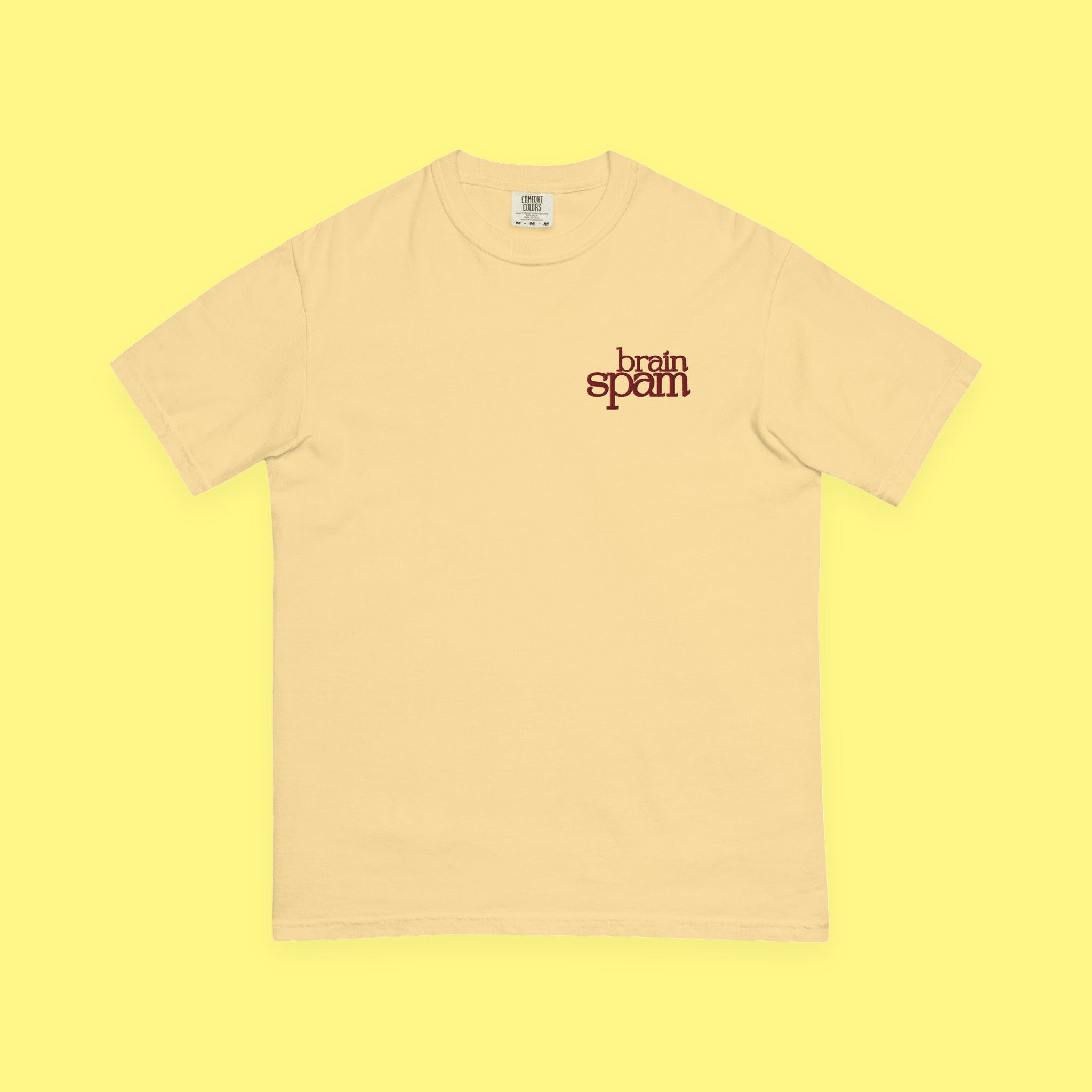 Brain Spam Embroidered Heavyweight Tee with embroidered "Brain Spam" design — view 6 of 11