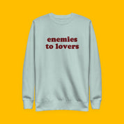 Enemies to Lovers Embroidered Sweatshirt with embroidered "Enemies to Lovers" design — view 4 of 13
