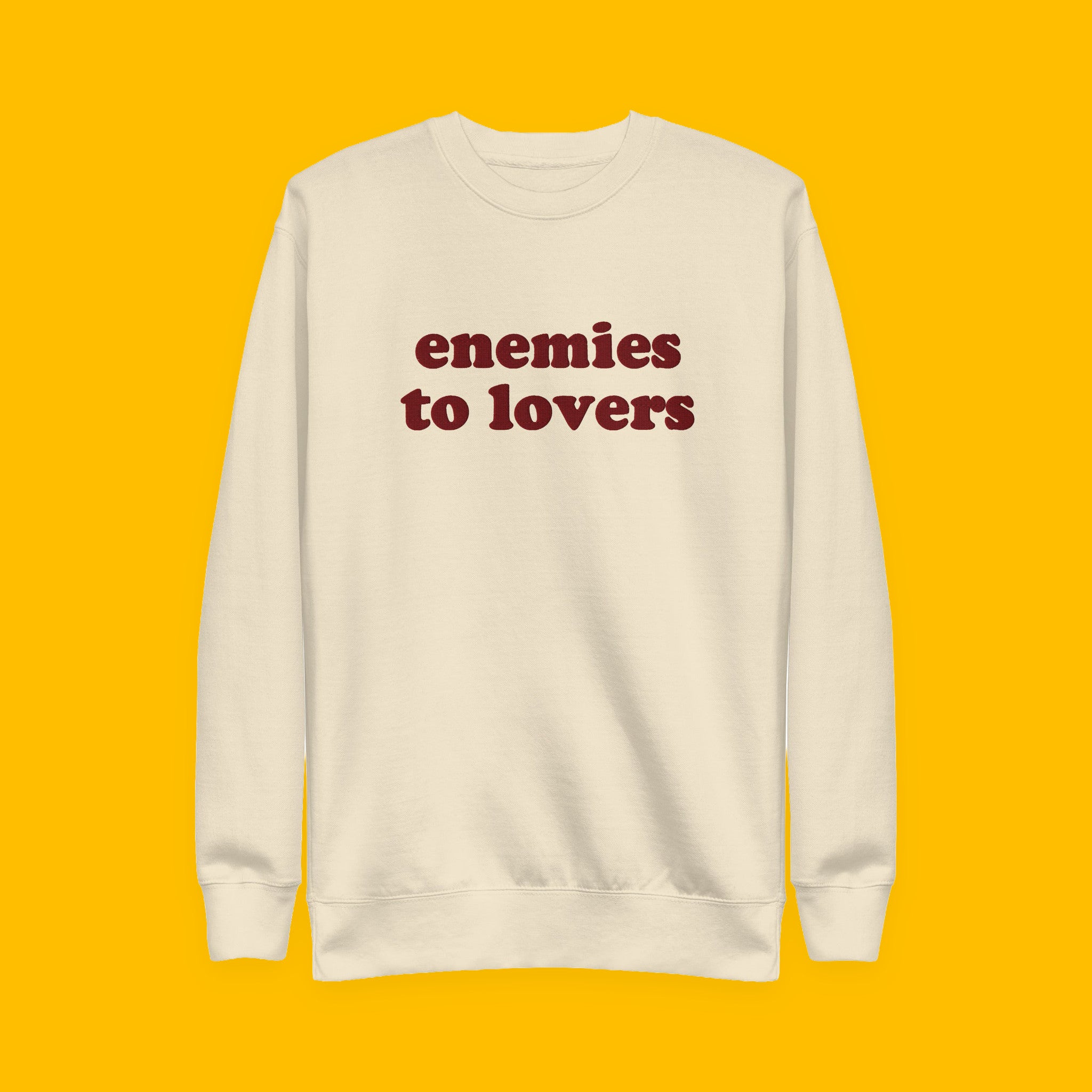 Enemies to Lovers Embroidered Sweatshirt with embroidered "Enemies to Lovers" design — view 10 of 13