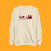 Hot Girls Read Fiction Embroidered Sweatshirt with embroidered "Hot Girls Read Fiction" design — view 6 of 9
