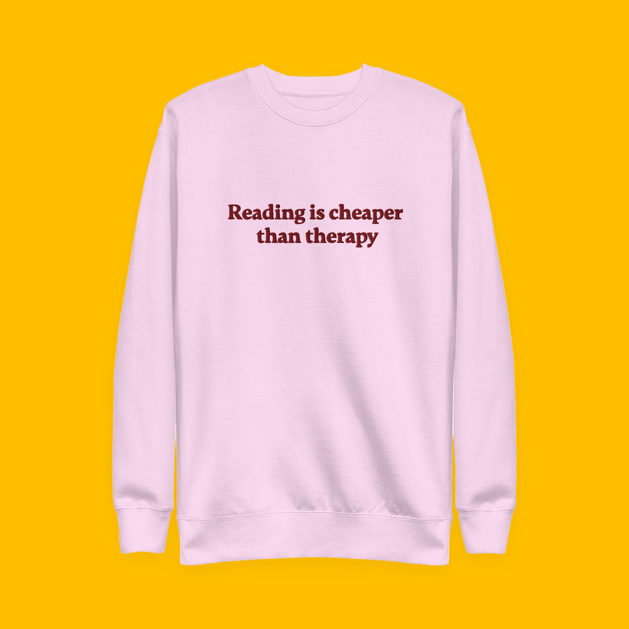 Reading Is Cheaper Embroidered Sweatshirt with embroidered "Reading Is Cheaper" design — view 3 of 8
