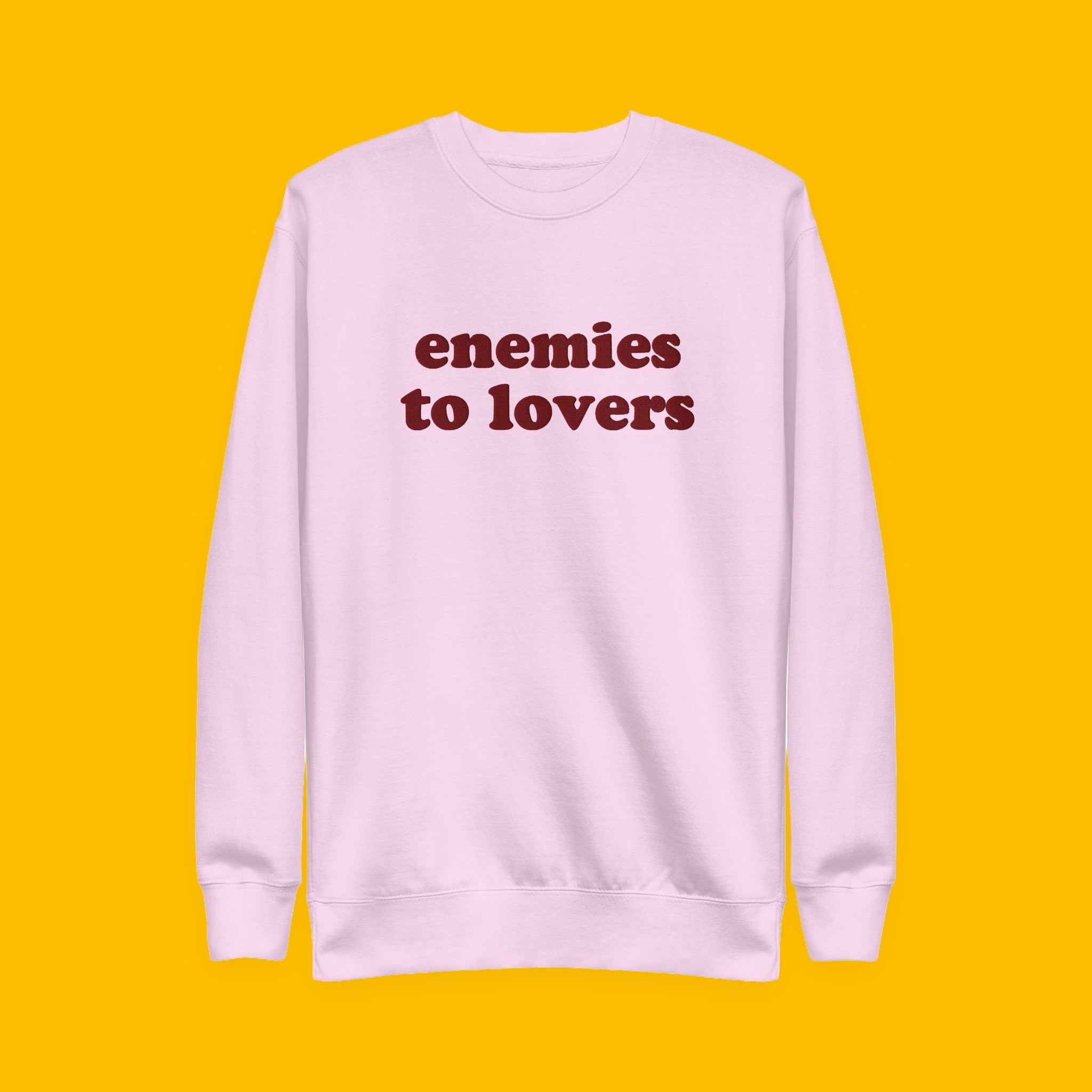 Enemies to Lovers Embroidered Sweatshirt with embroidered "Enemies to Lovers" design — view 8 of 13