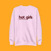 Hot Girls Read Fiction Embroidered Sweatshirt with embroidered "Hot Girls Read Fiction" design — view 4 of 9