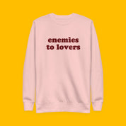 Enemies to Lovers Embroidered Sweatshirt with embroidered "Enemies to Lovers" design — view 6 of 13