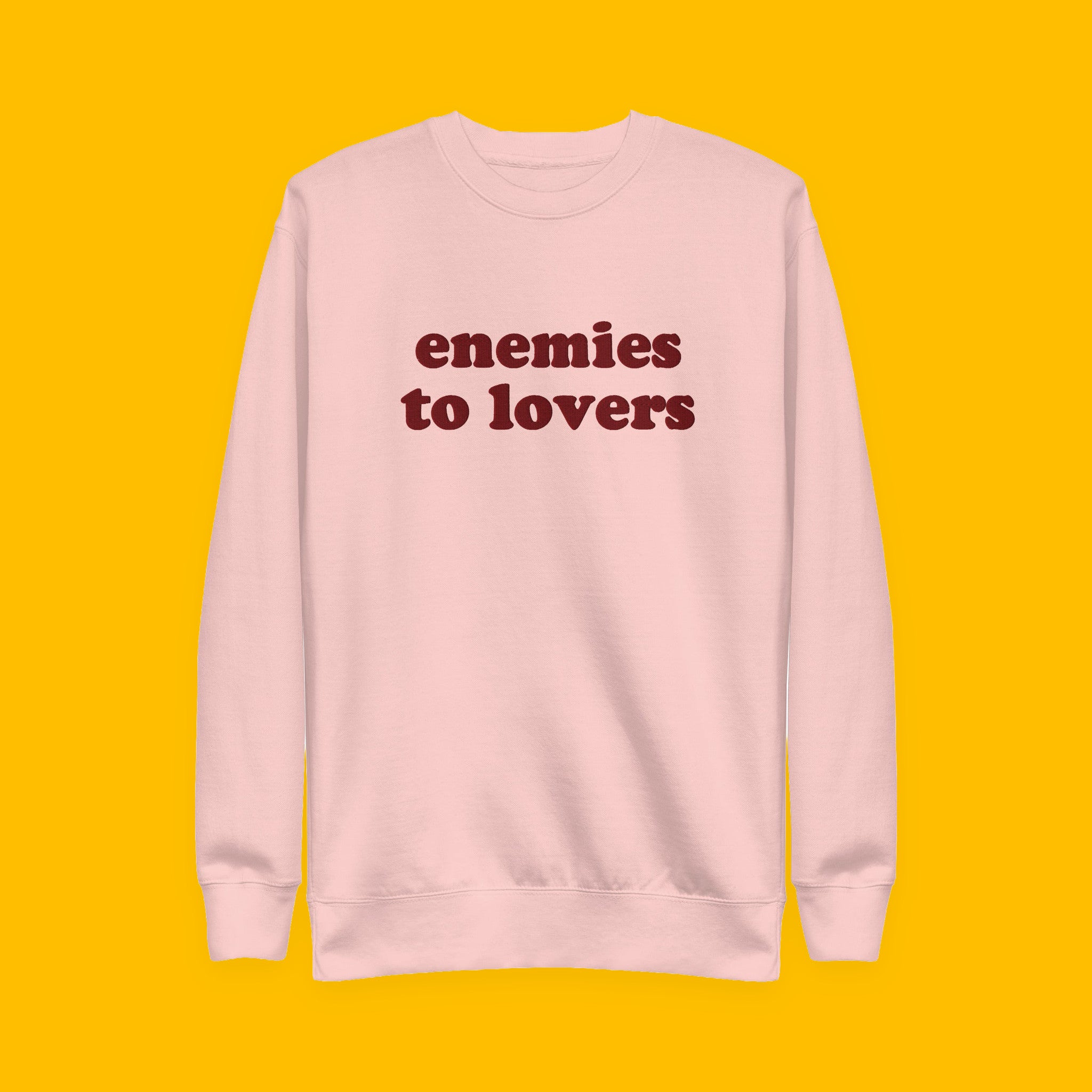 Enemies to Lovers Embroidered Sweatshirt with embroidered "Enemies to Lovers" design — view 6 of 13