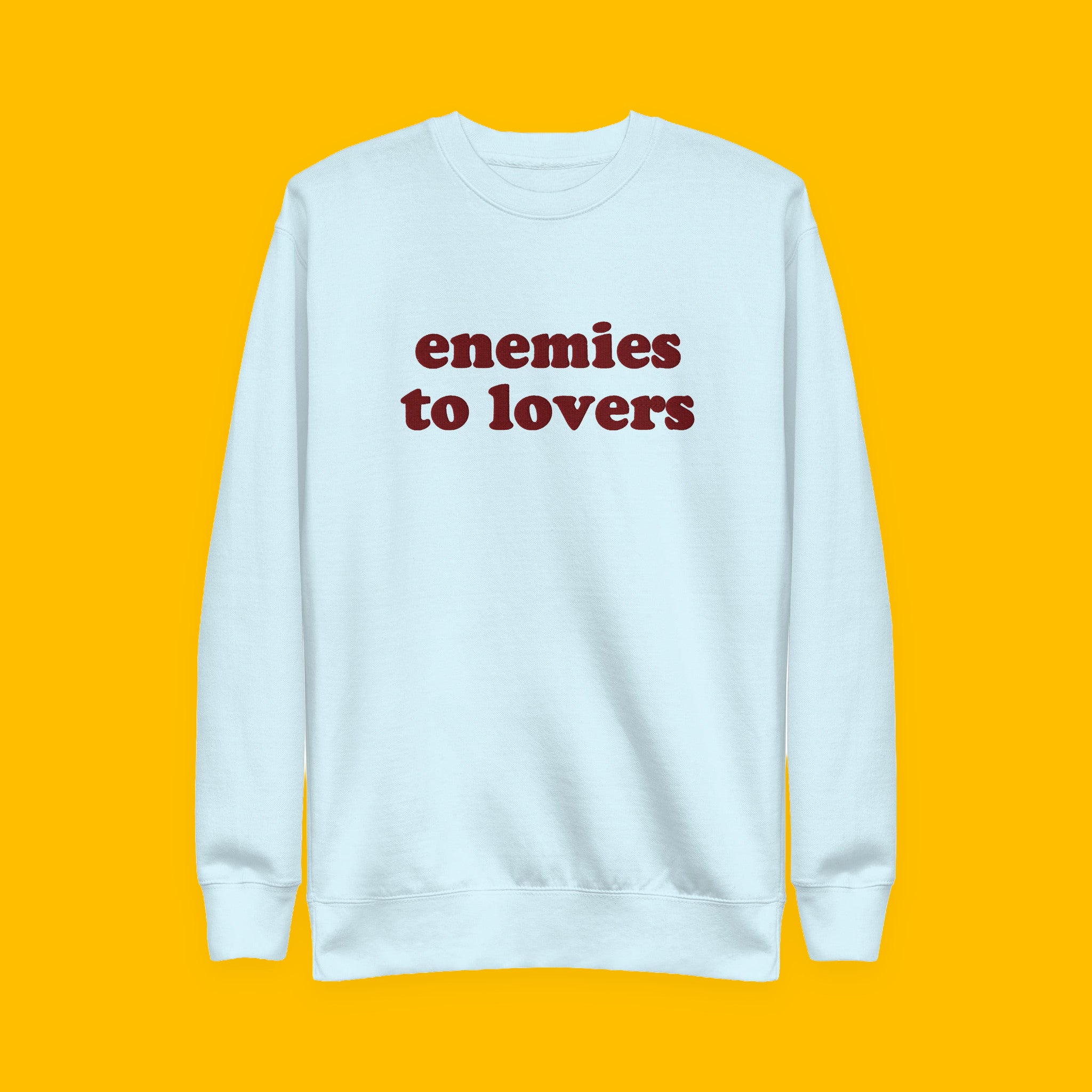 Enemies to Lovers Embroidered Sweatshirt with embroidered "Enemies to Lovers" design — view 12 of 13
