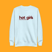 Hot Girls Read Fiction Embroidered Sweatshirt with embroidered "Hot Girls Read Fiction" design — view 8 of 9